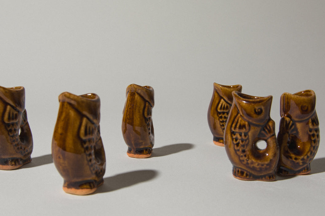 Set of six fish-shaped SHOOTER GLASSES _ 548