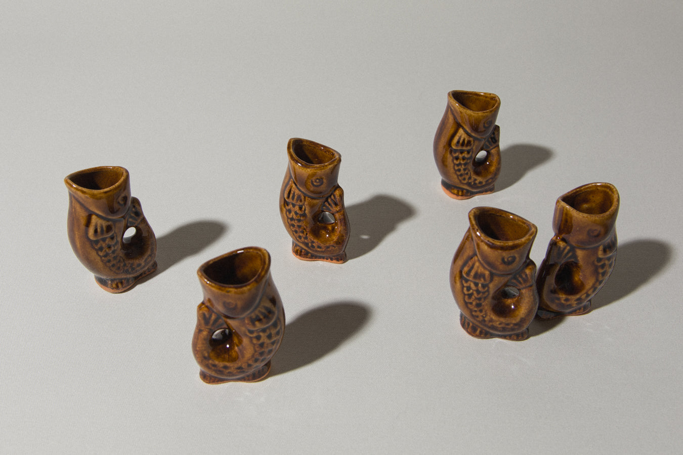 Set of six fish-shaped SHOOTER GLASSES _ 548