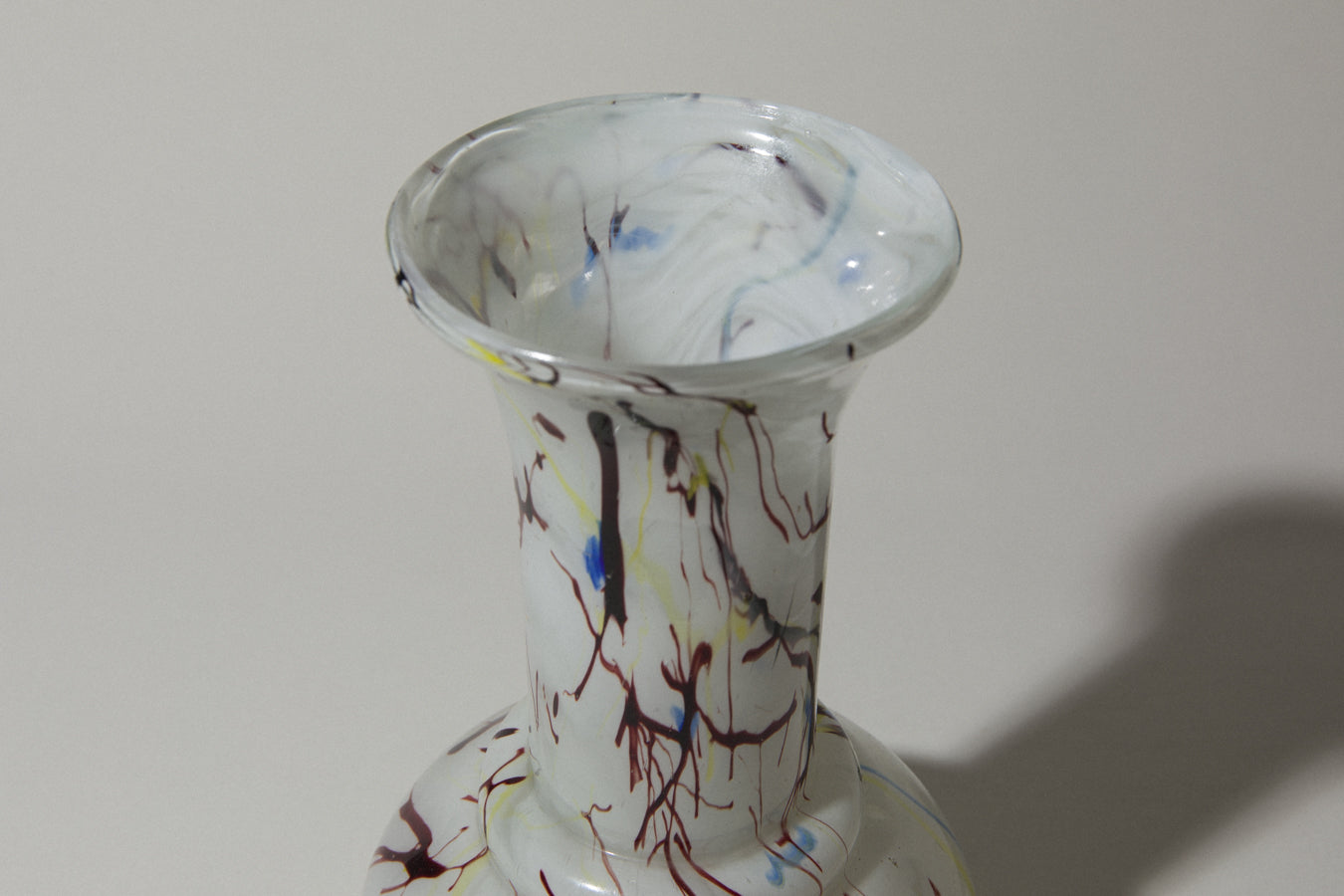 Speckled mouth-blown glass VASE