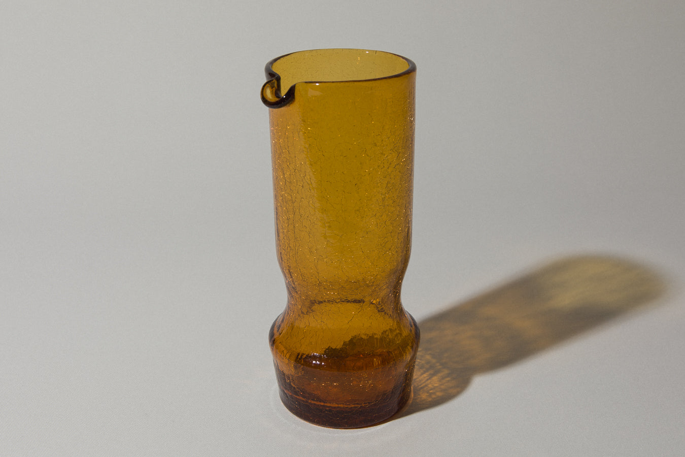 Crackled amber glass JUG
