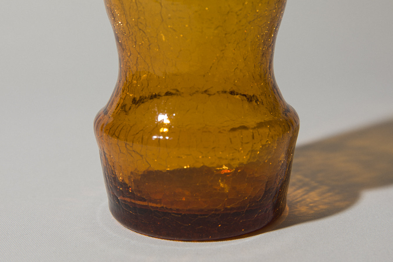 Crackled amber glass JUG