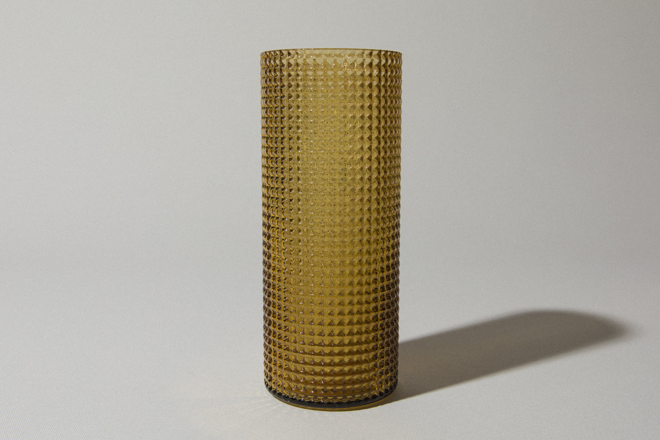 Cylinder amber glass VASE