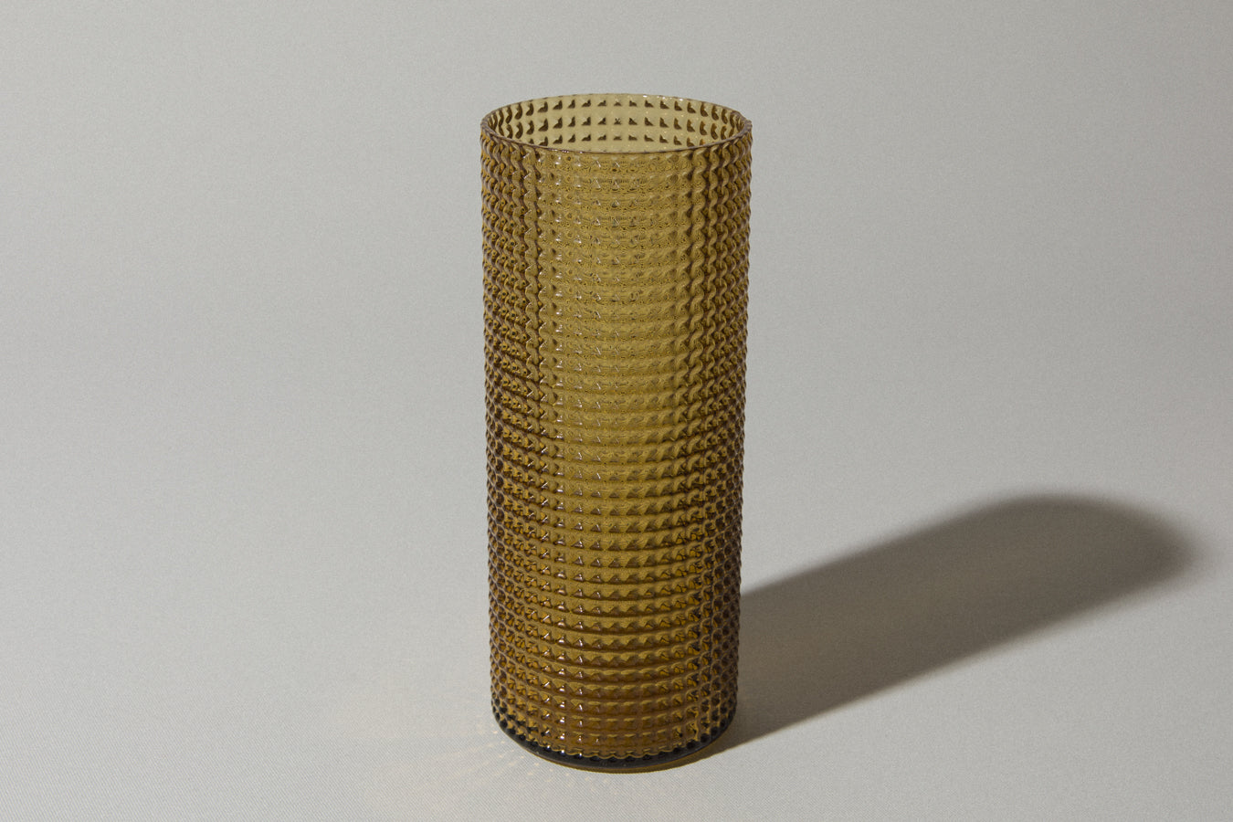 Cylinder amber glass VASE