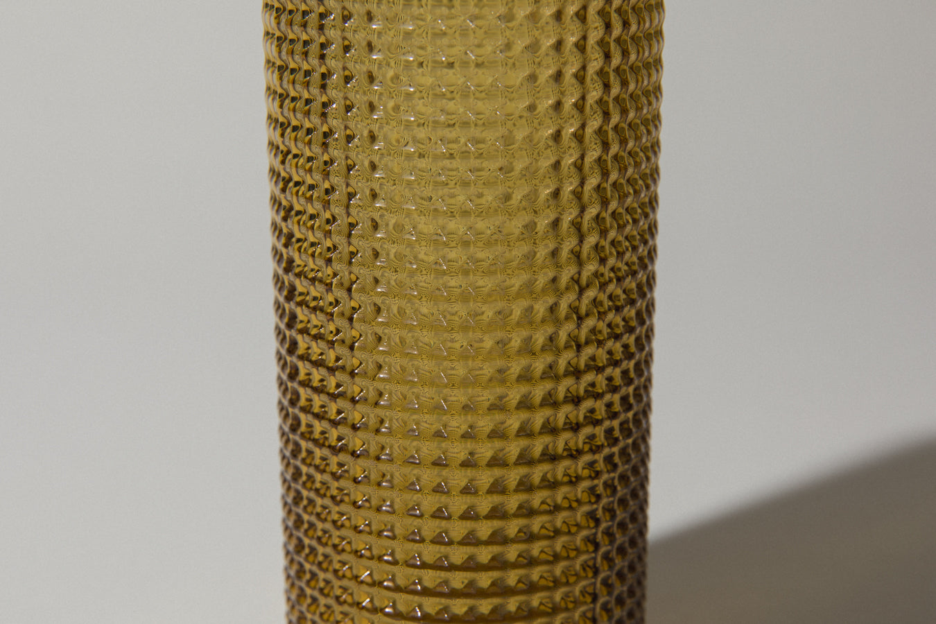Cylinder amber glass VASE