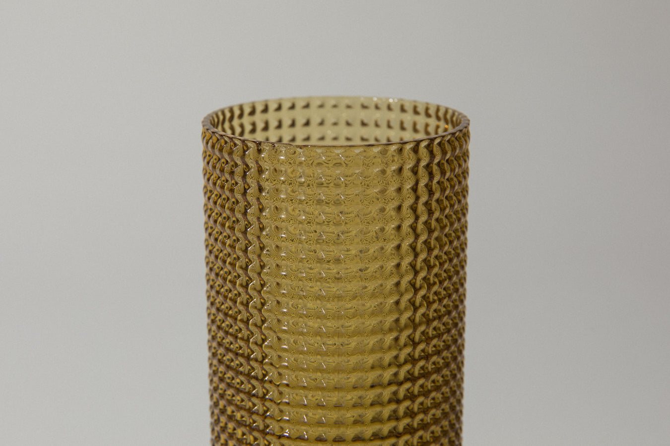 Cylinder amber glass VASE