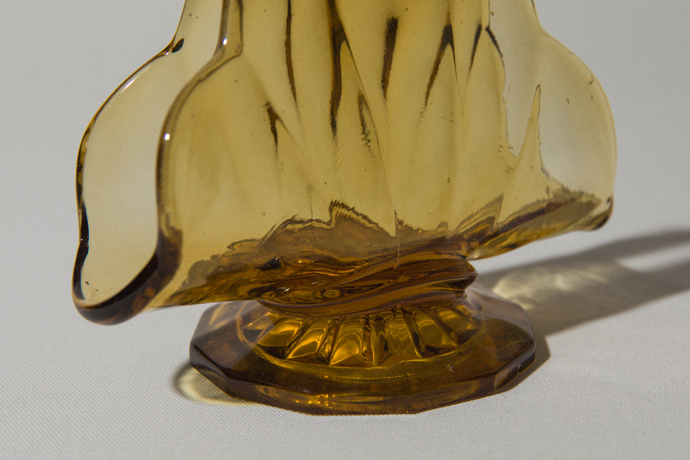 Amber glass NAPKIN HOLDER