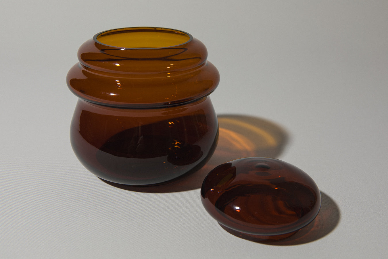 Amber glass JAR