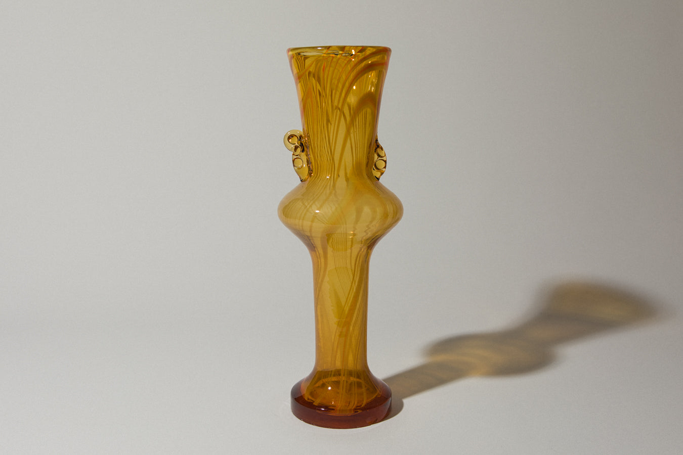 Amber speckled glass VASE