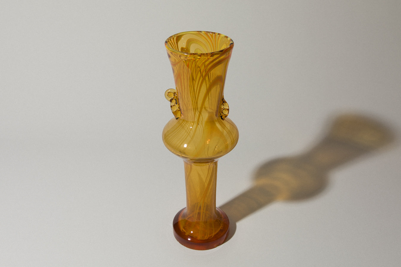 Amber speckled glass VASE