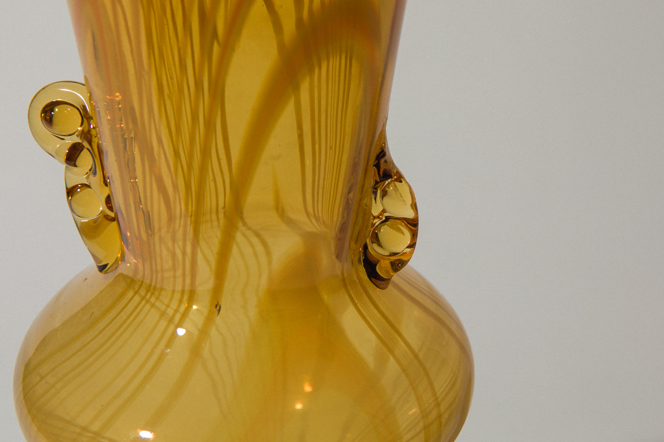 Amber speckled glass VASE