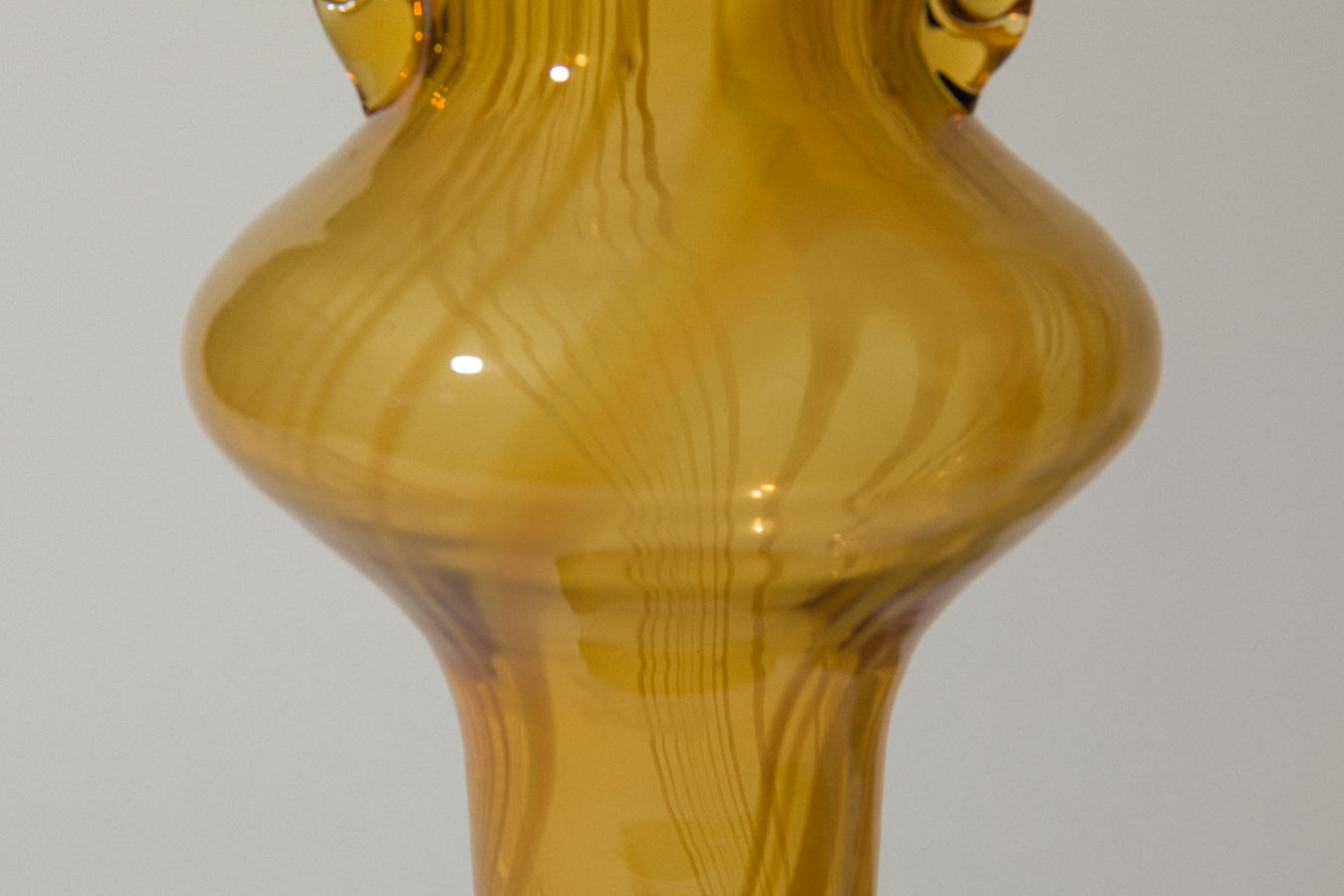 Amber speckled glass VASE