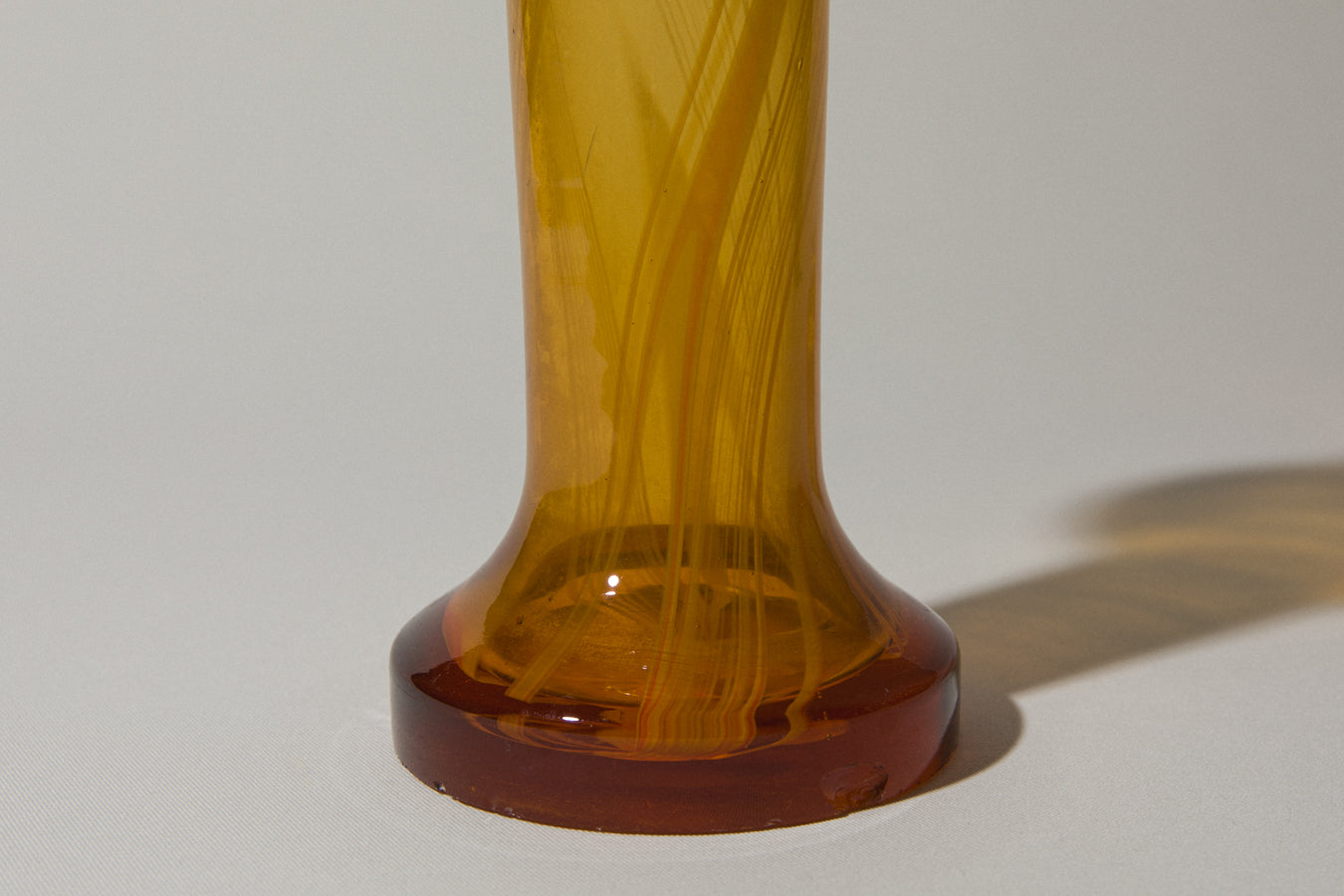 Amber speckled glass VASE