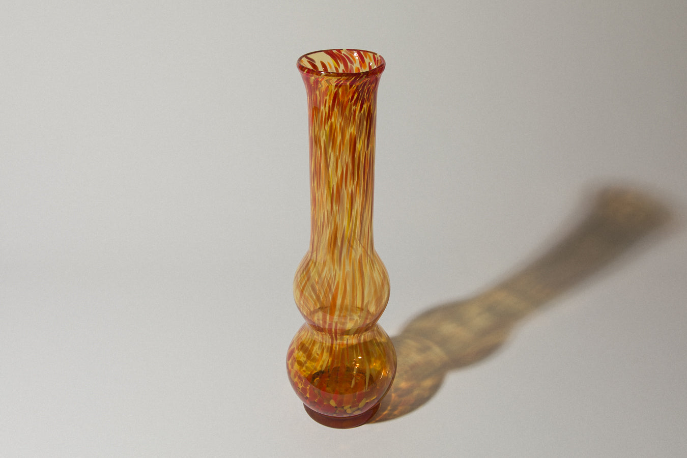Amber speckled glass VASE