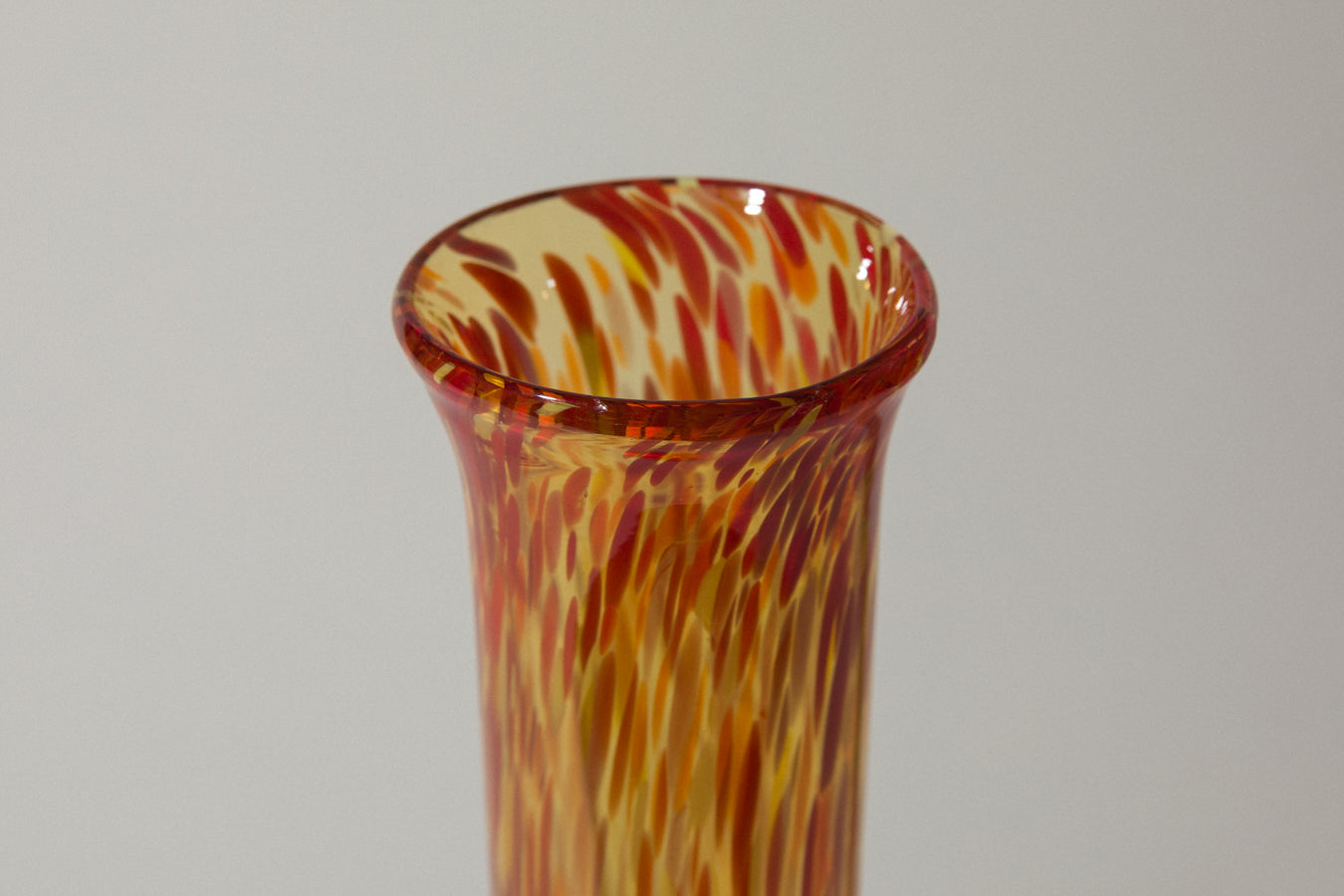 Amber speckled glass VASE