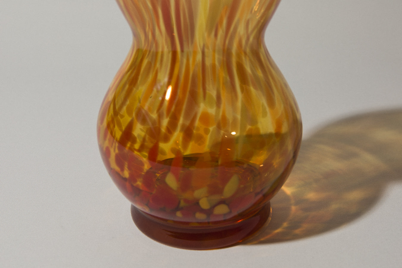 Amber speckled glass VASE