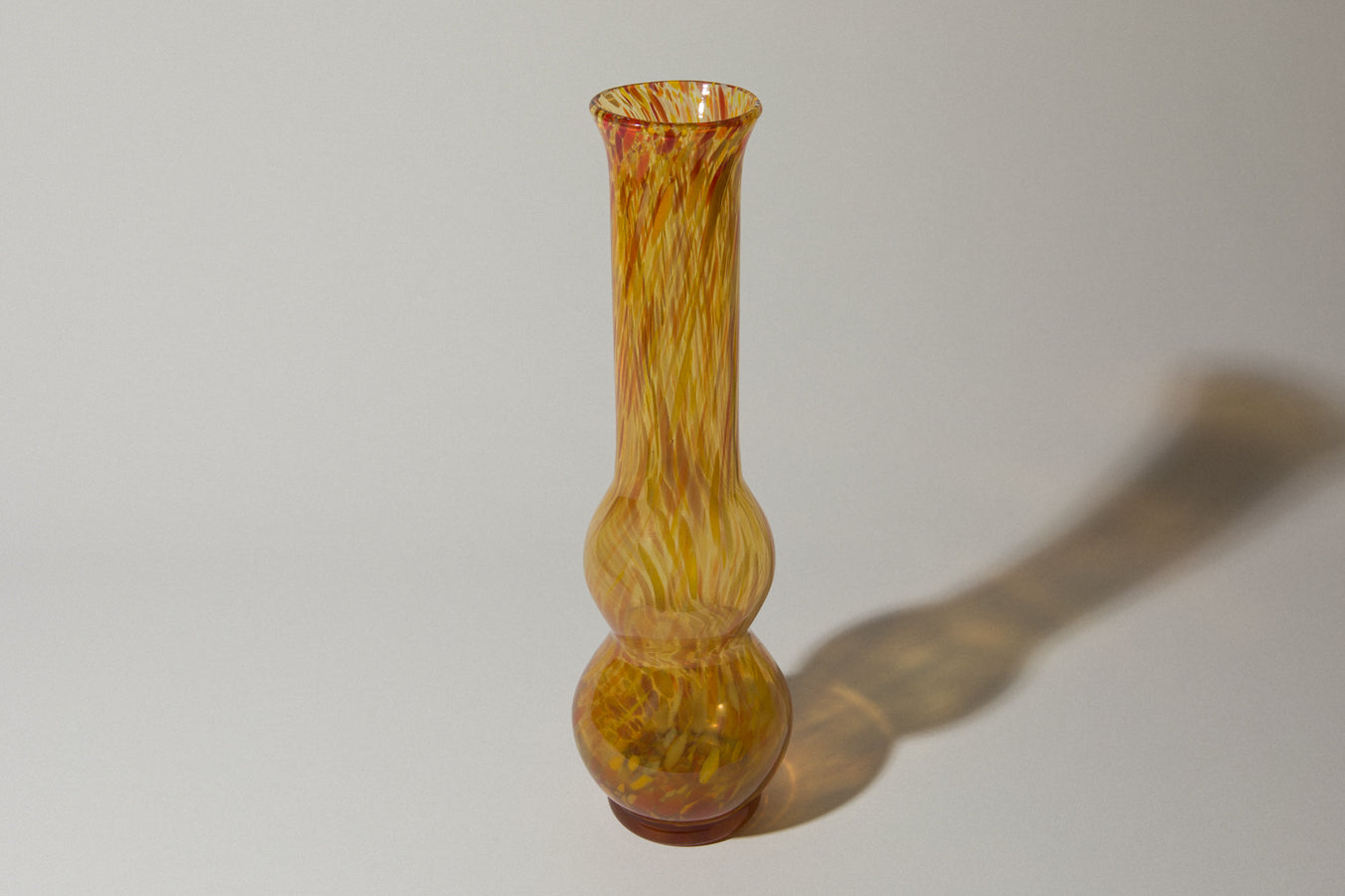 Amber speckled glass VASE