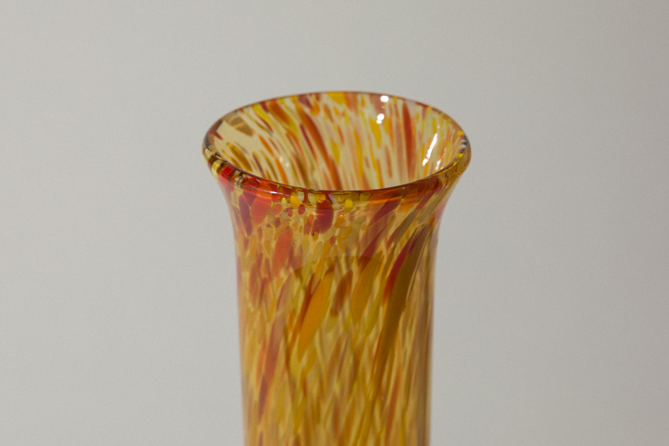 Amber speckled glass VASE