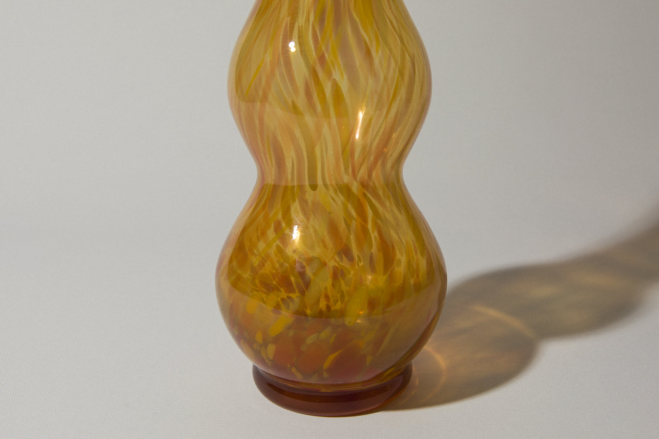 Amber speckled glass VASE