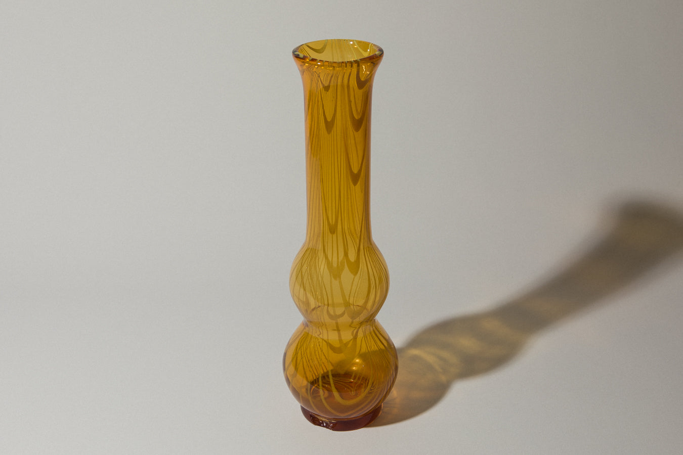 Amber speckled glass VASE