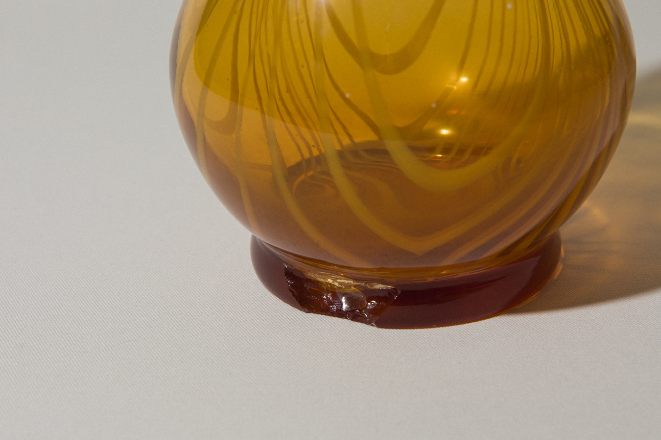 Amber speckled glass VASE