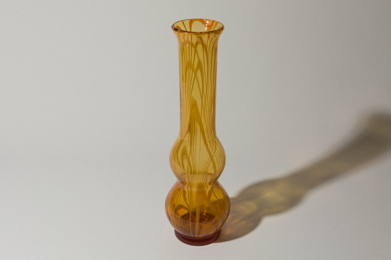 Amber speckled glass VASE