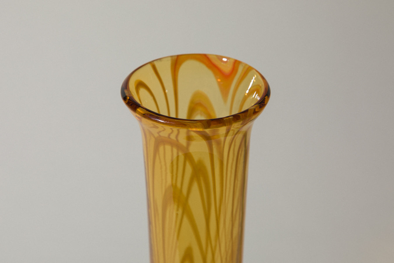 Amber speckled glass VASE