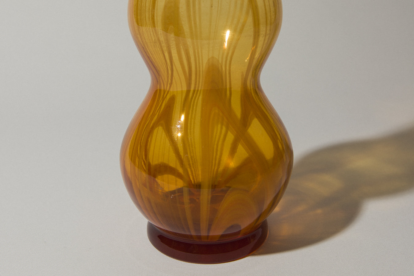 Amber speckled glass VASE