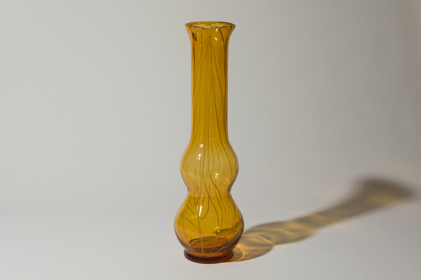 Amber speckled glass VASE