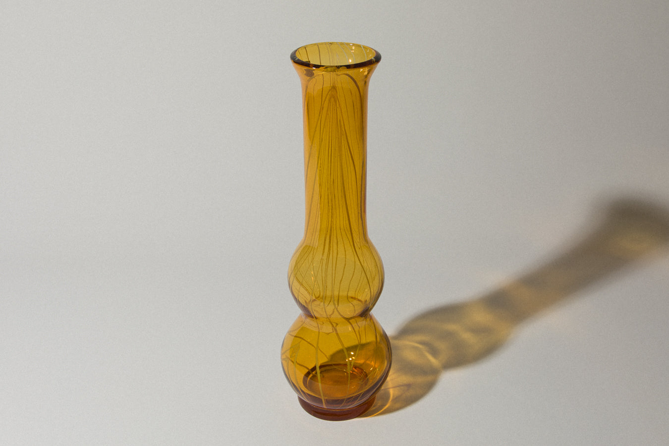 Amber speckled glass VASE