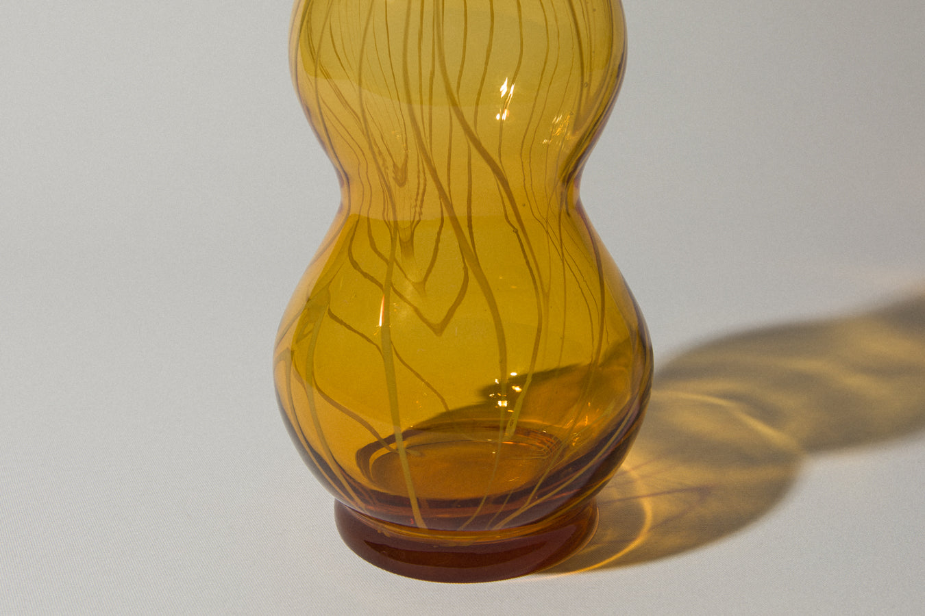 Amber speckled glass VASE