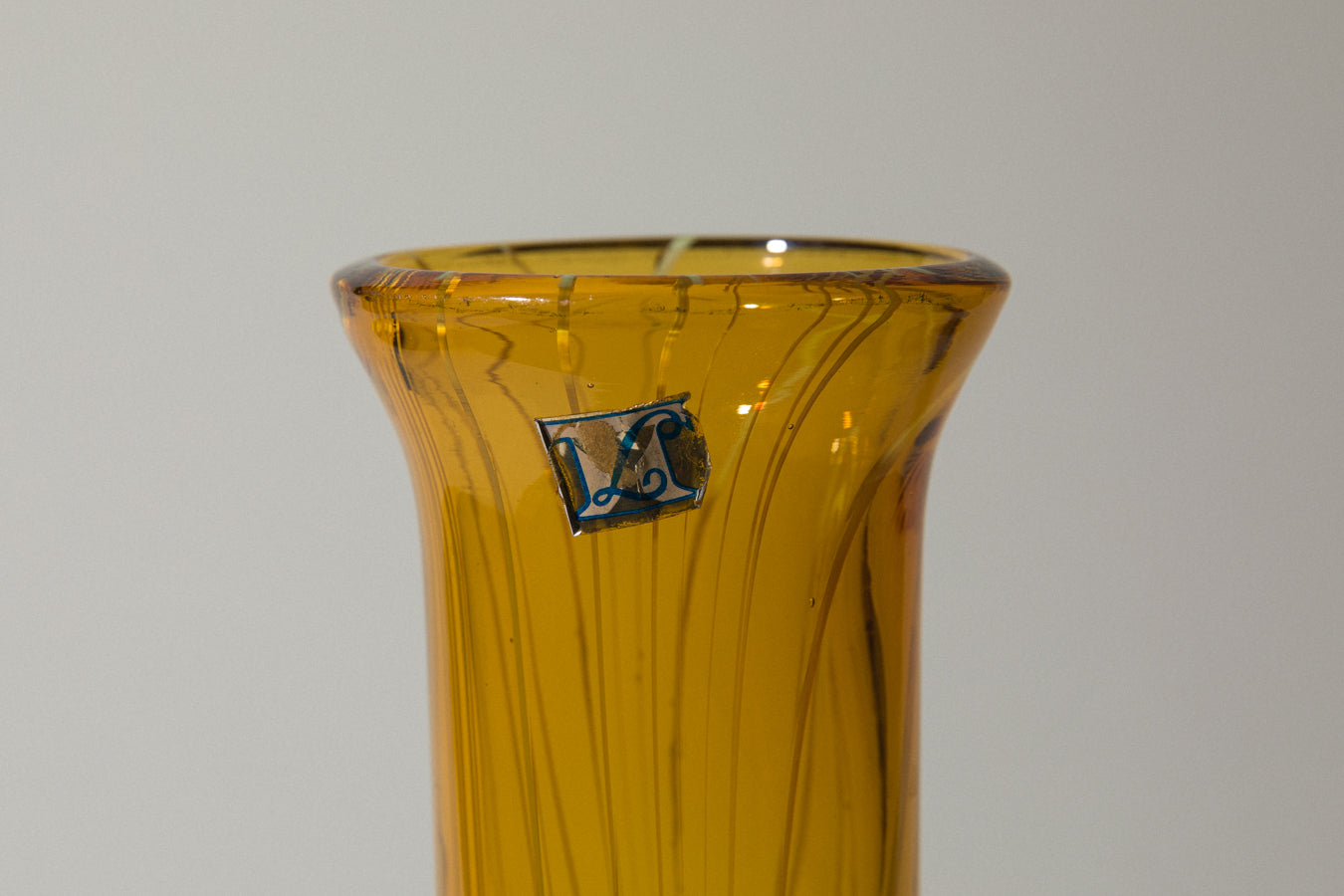 Amber speckled glass VASE