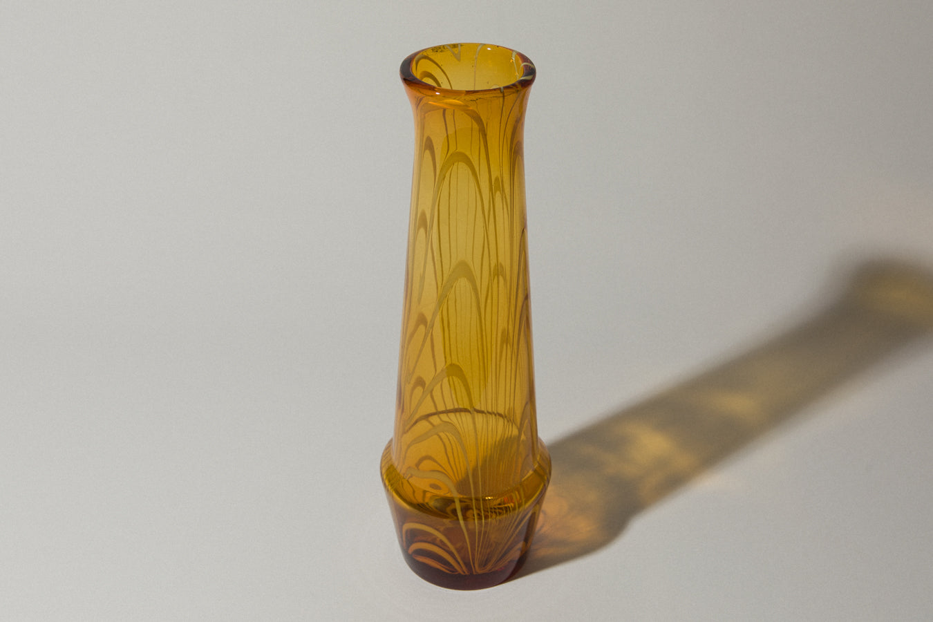 Amber speckled glass VASE