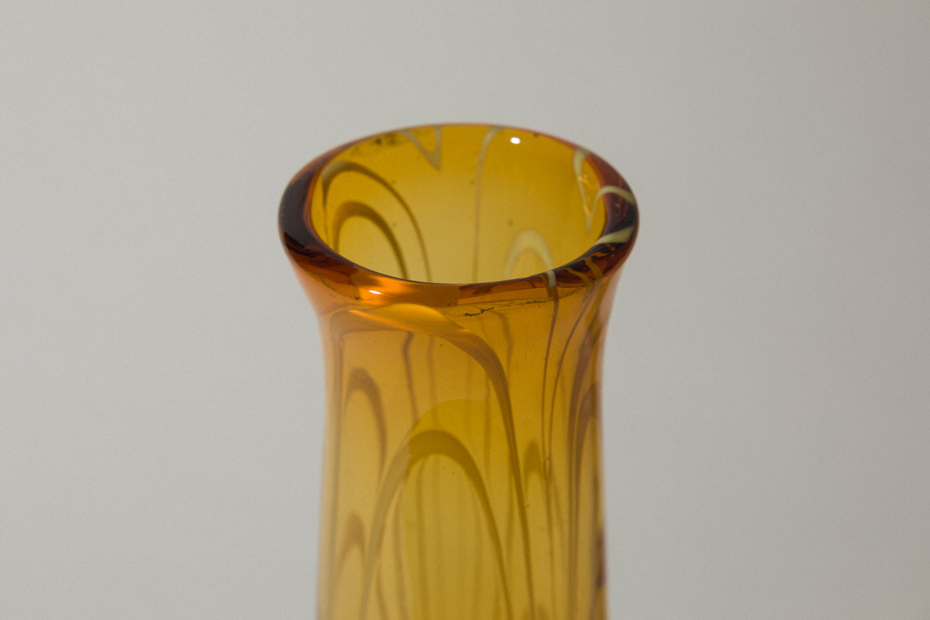 Amber speckled glass VASE