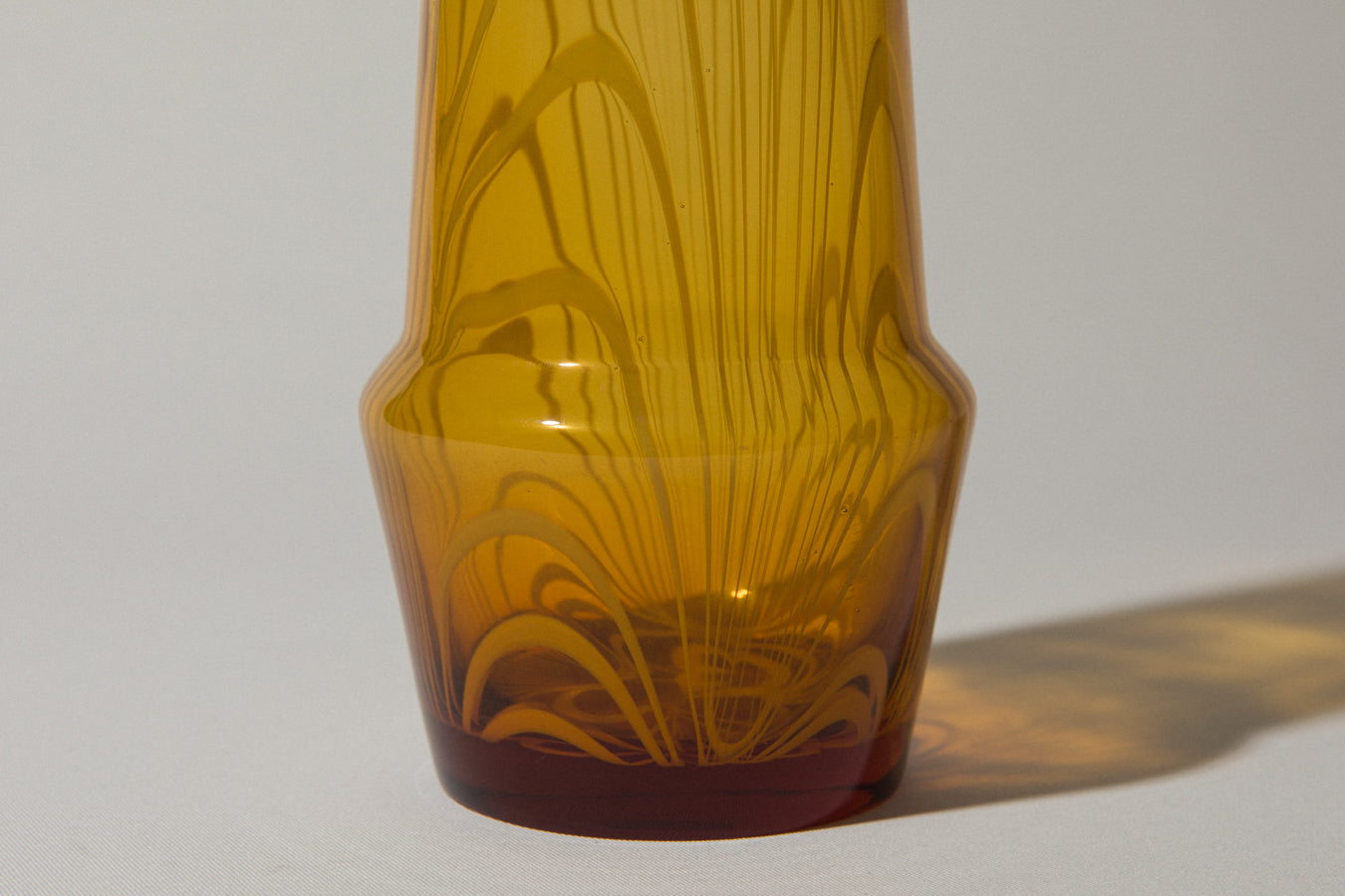 Amber speckled glass VASE