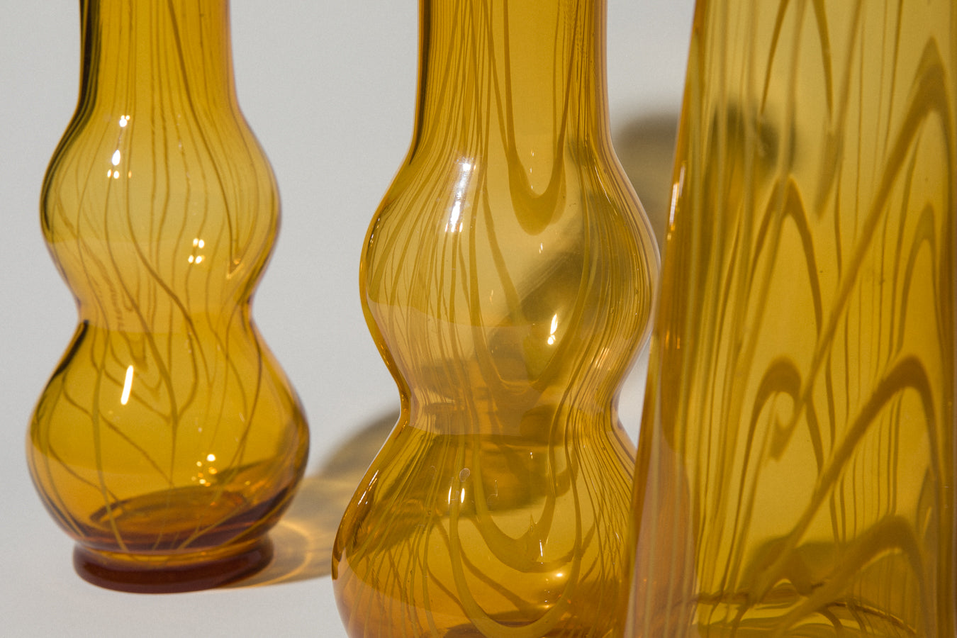 Amber speckled glass VASE
