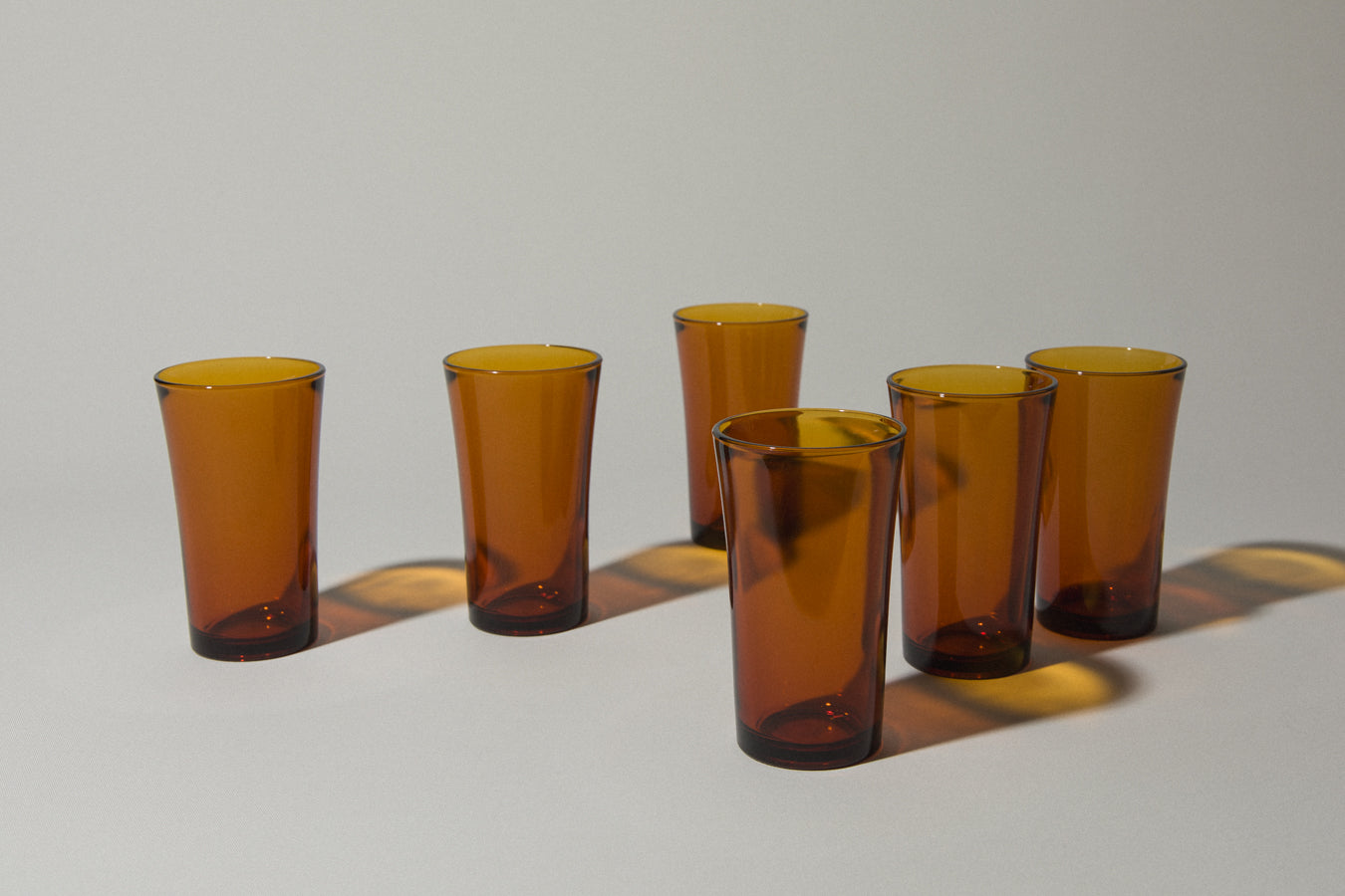 Amber drinking GLASSES tall