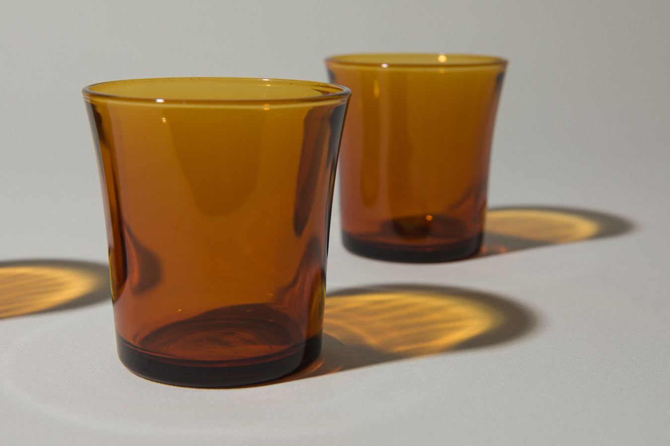 Amber drinking GLASSES medium