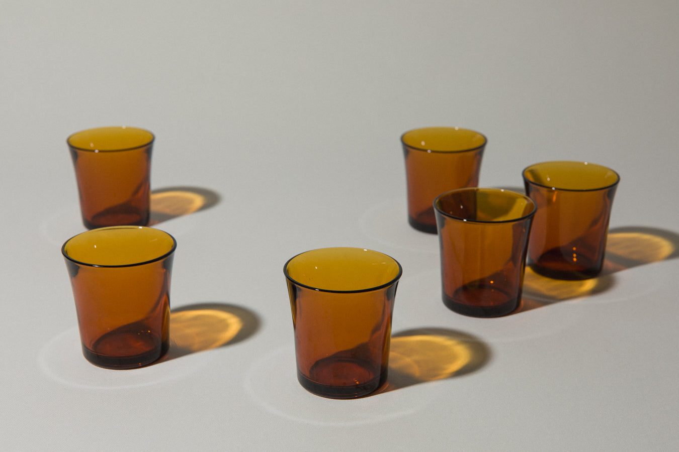 Amber drinking GLASSES small