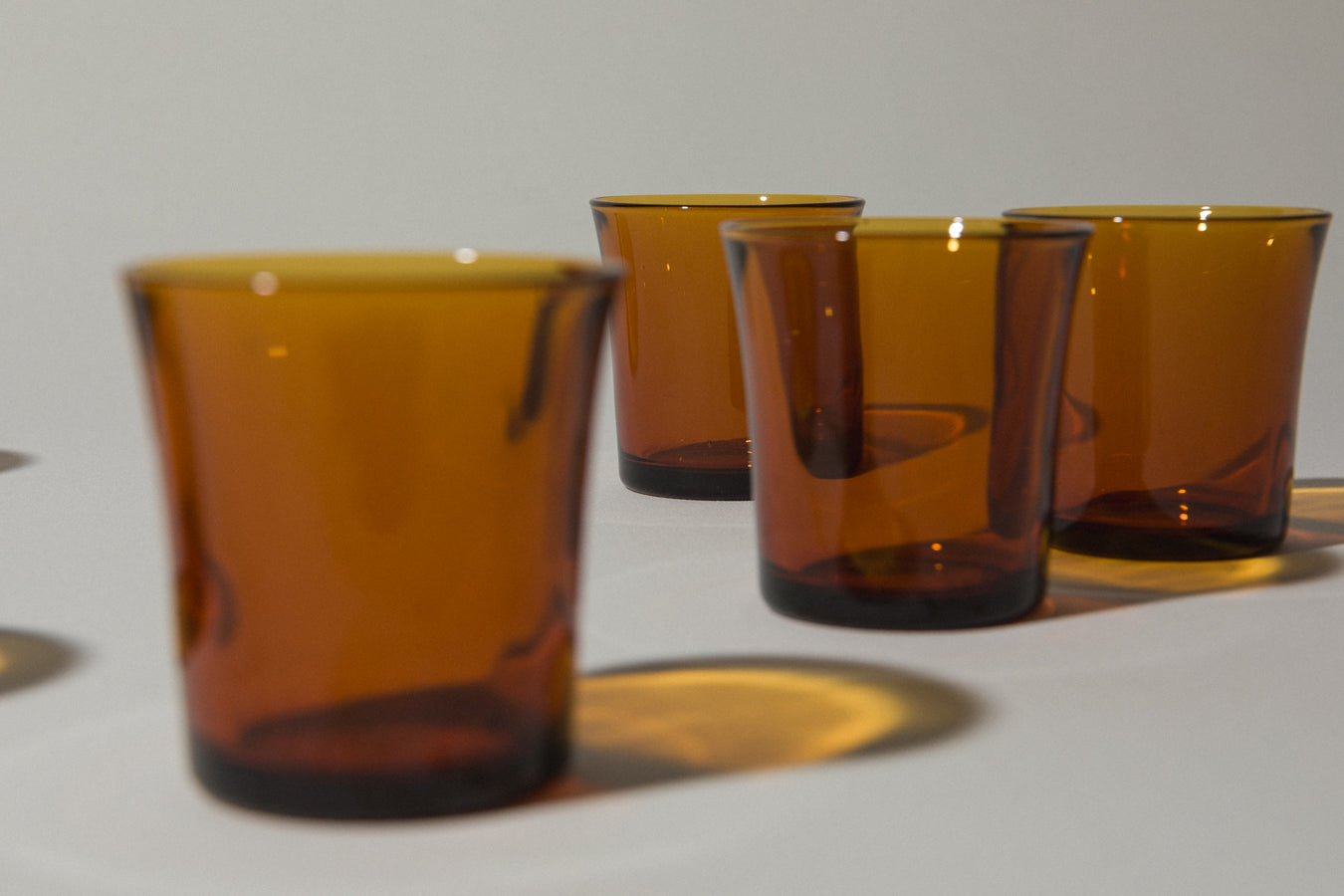 Amber drinking GLASSES small