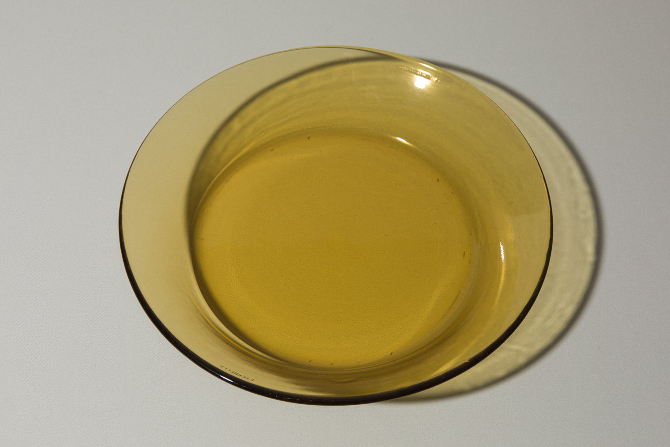 Amber glass SERVING BOWL