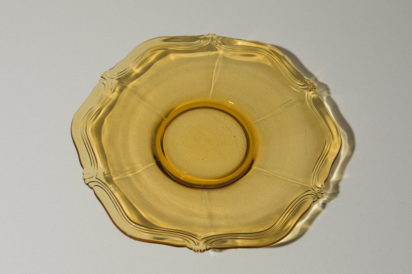 Amber glass SERVING PLATE