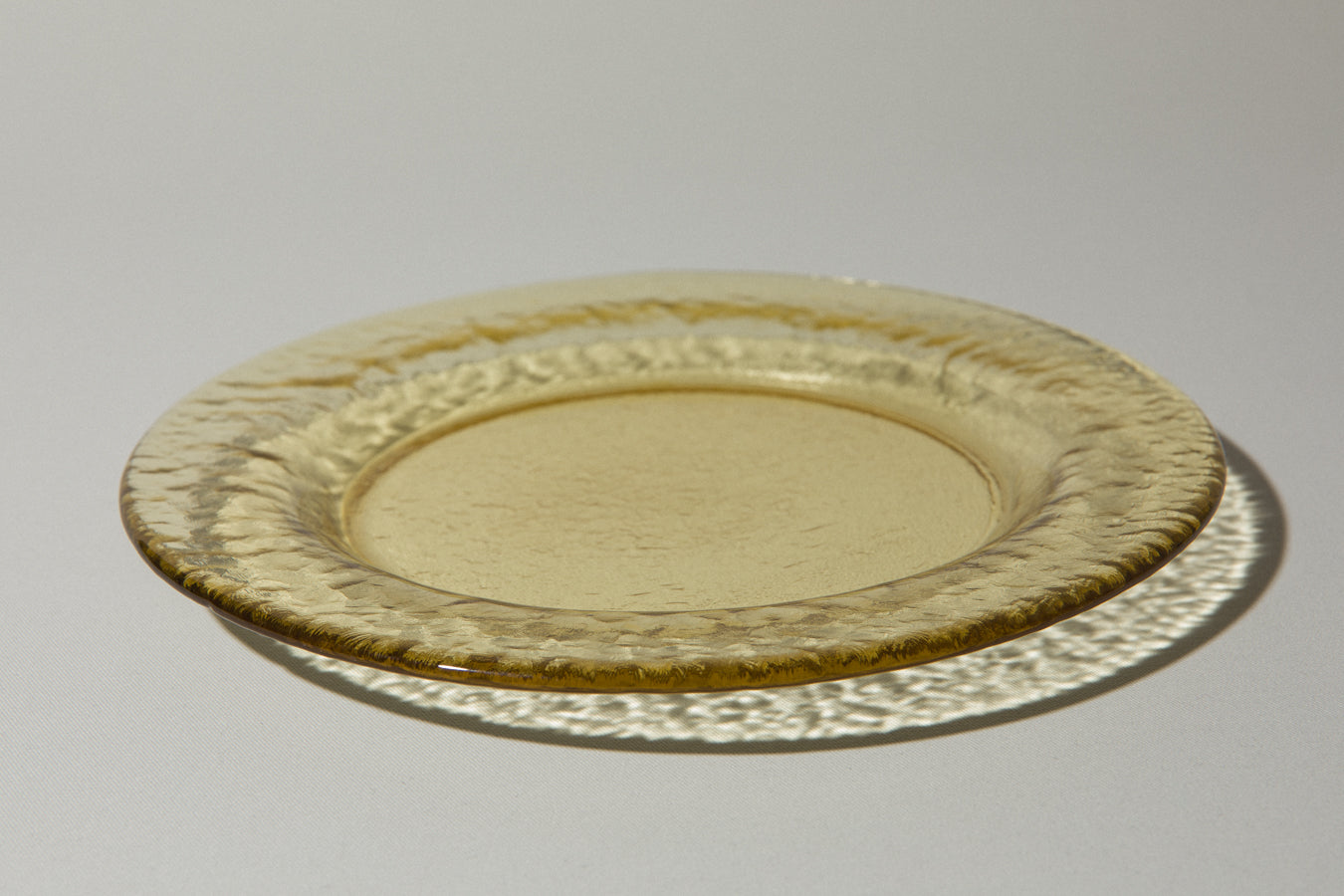 Amber glass SERVING PLATE