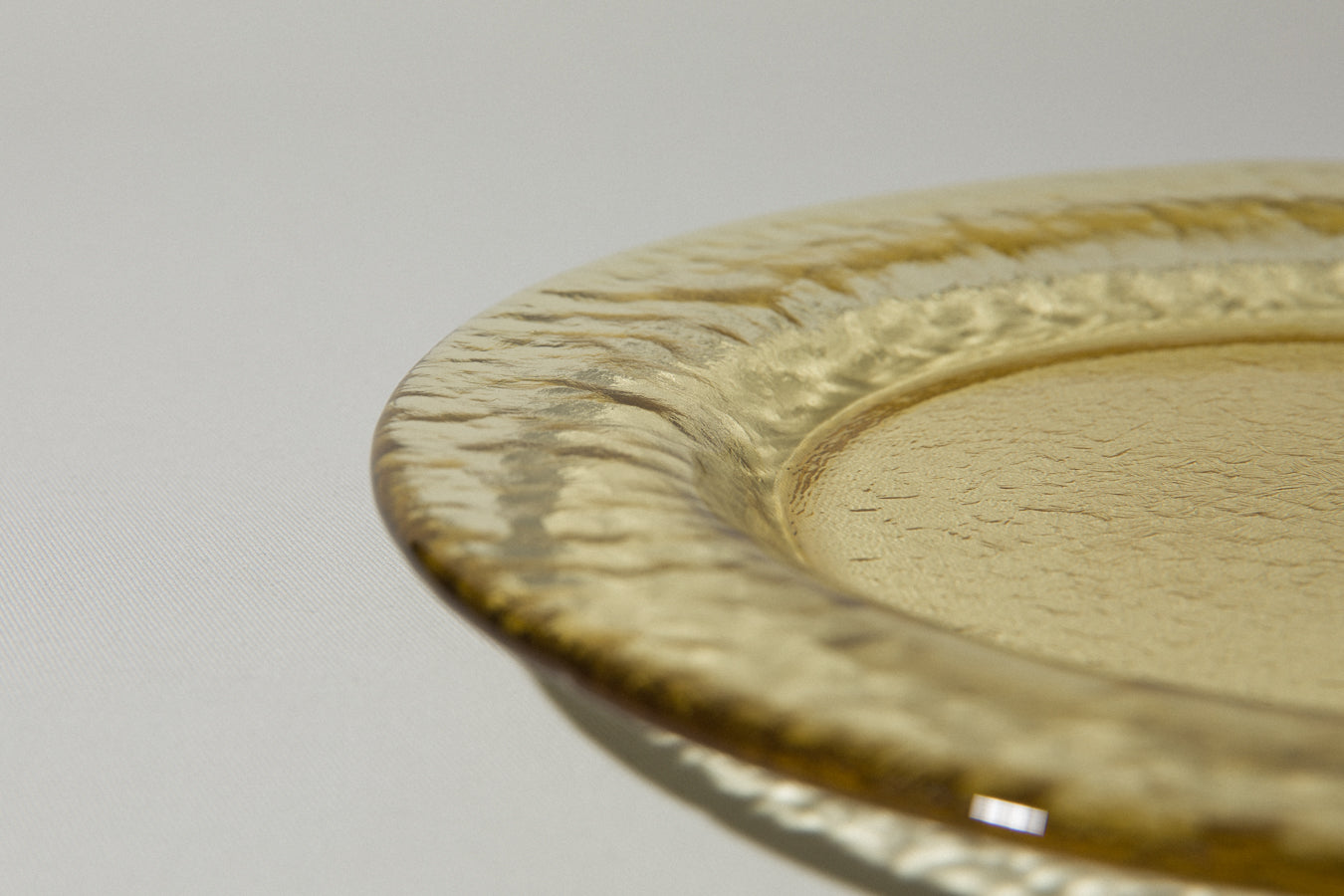 Amber glass SERVING PLATE