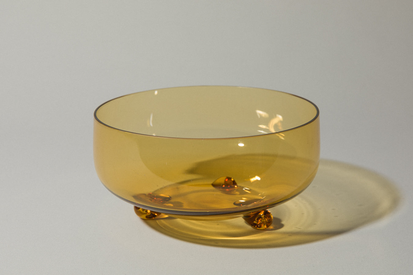 Amber glass SERVING BOWL