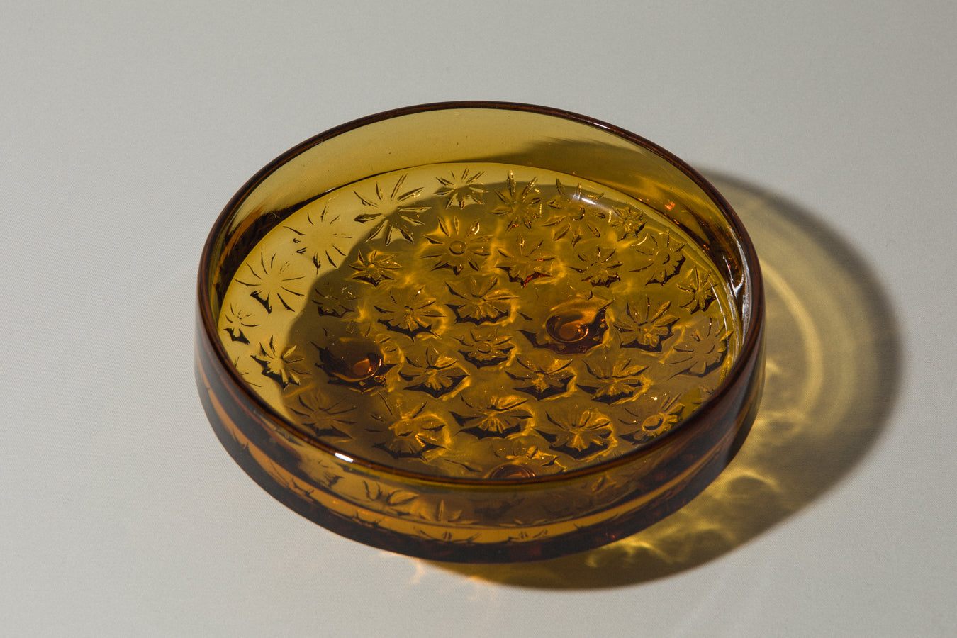 Amber glass SERVING BOWL