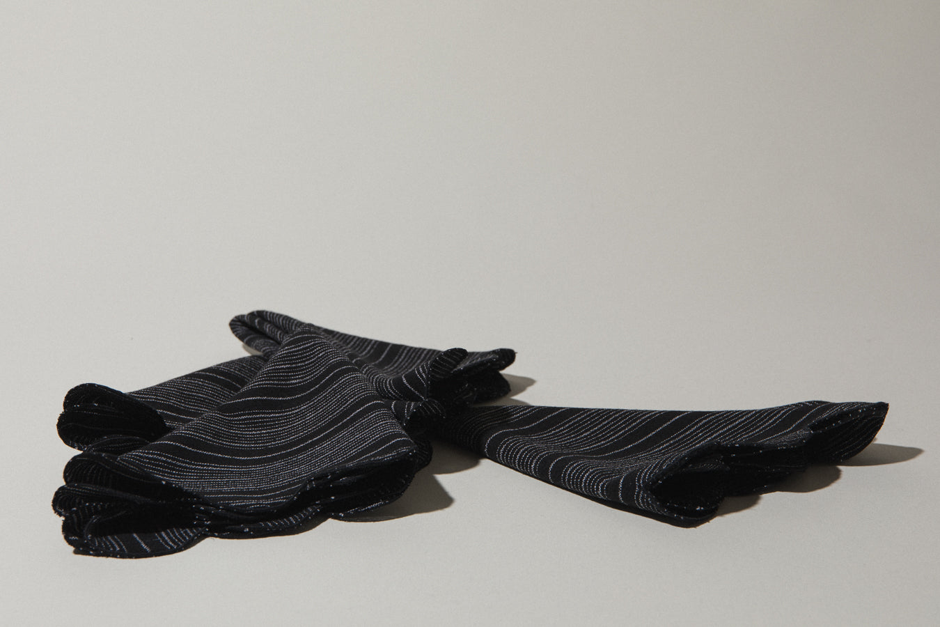 Black striped NAPKINS