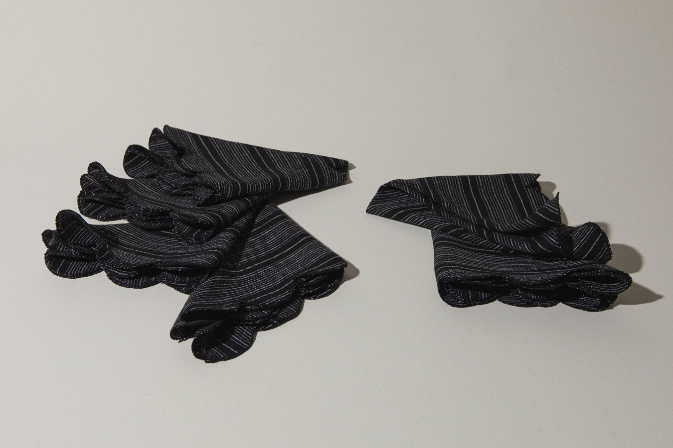 Black striped NAPKINS