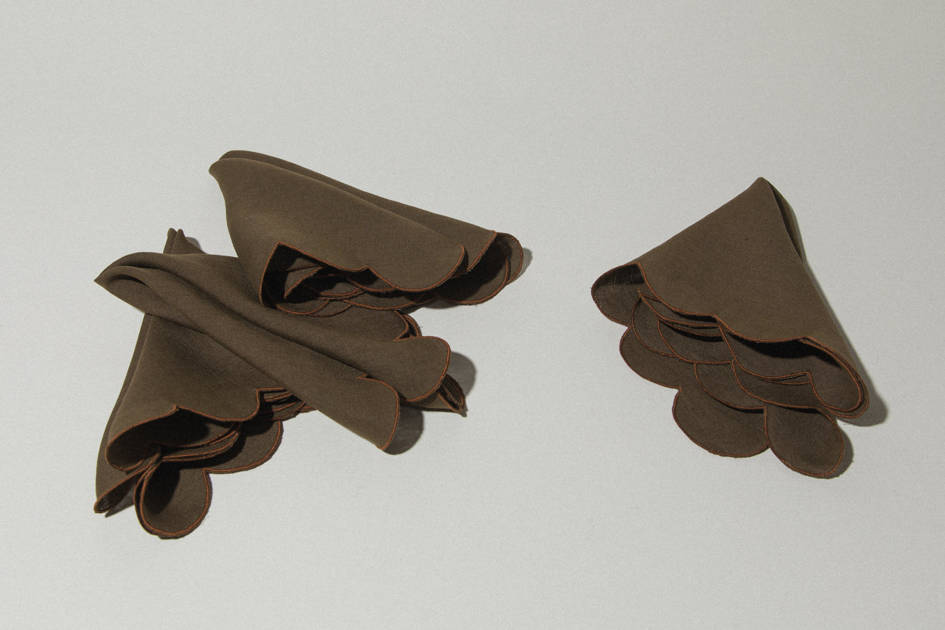 Brown embroidered NAPKINS