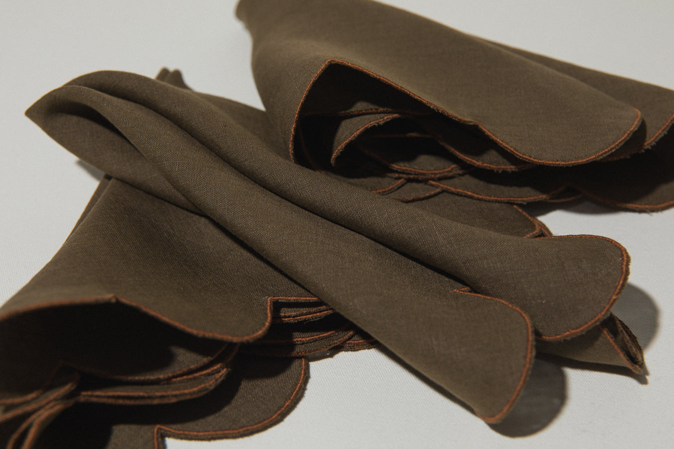Brown embroidered NAPKINS