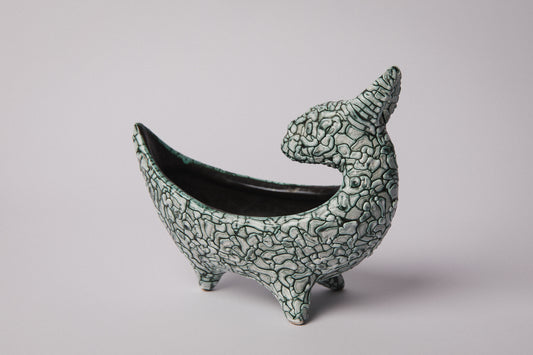 Géza Gorka teal ram - Iparművészeti Vállalat Edition _ 1264